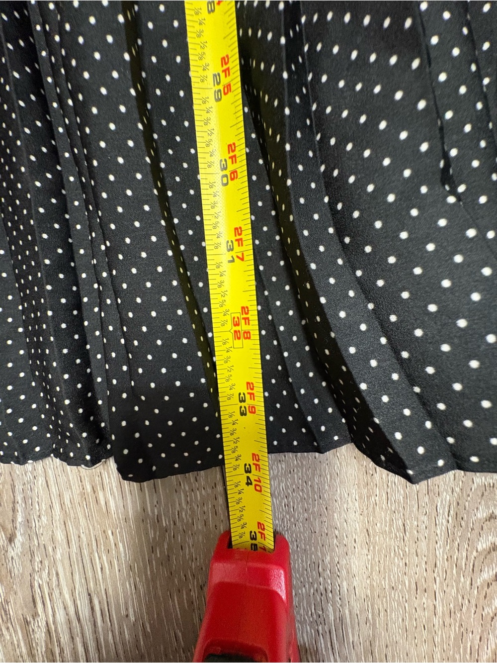 Zara Black Polka Dot Short Sleeve Pleated Dress - Picture 2 of 8